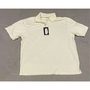 Roundtree & Yorke Cream Men’s Polo Large New